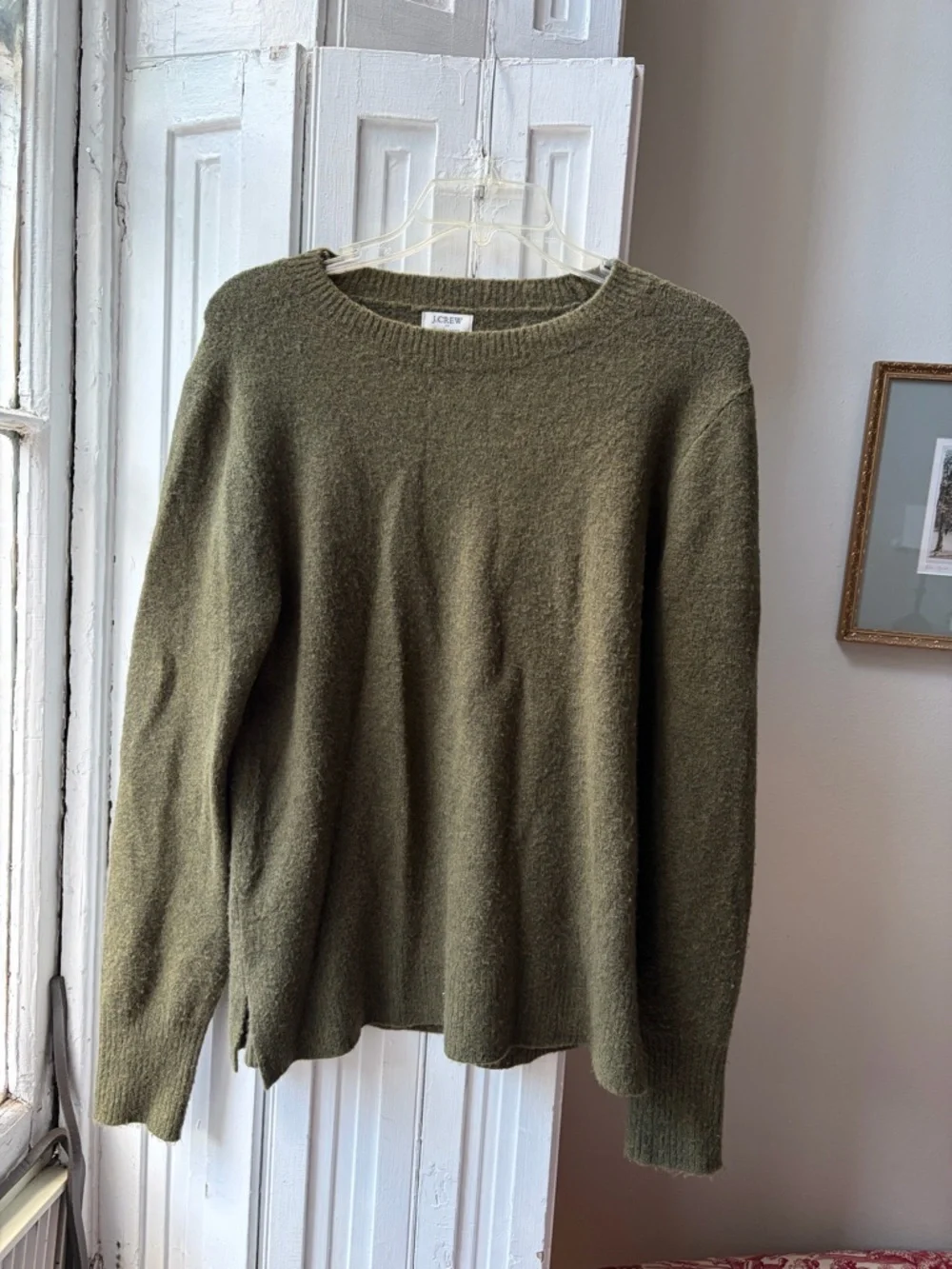 J. Crew Women’s Olive Green Crewneck Sweater